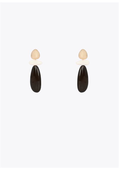 Orecchini di combinazione resina bicolore LOLA CASADEMUNT | LS2603048NERO